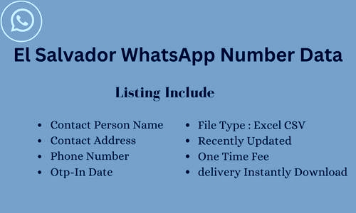 萨尔瓦多 WhatsApp 号码列表