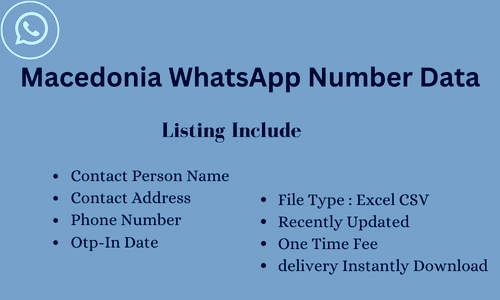 马其顿 WhatsApp 号码列表