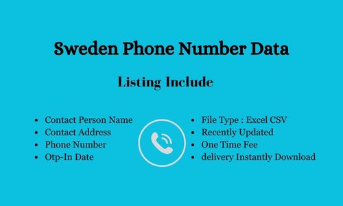 瑞典手机号码数据库