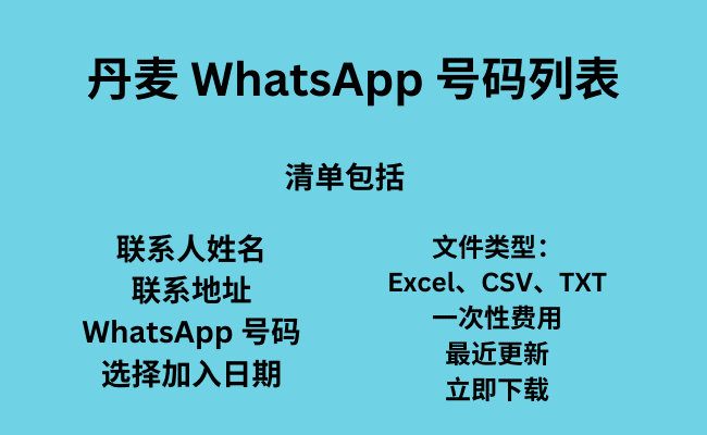 丹麦 WhatsApp 号码列表