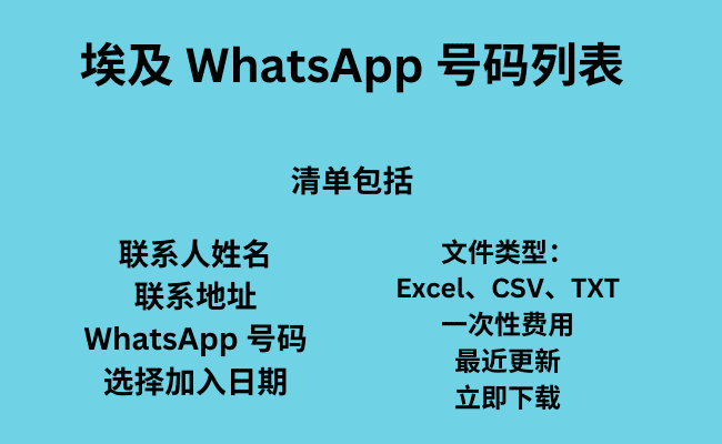 埃及 WhatsApp 号码列表