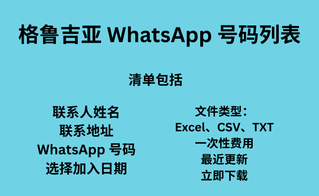 格鲁吉亚 WhatsApp 号码列表