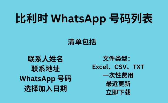 比利时 WhatsApp 号码列表