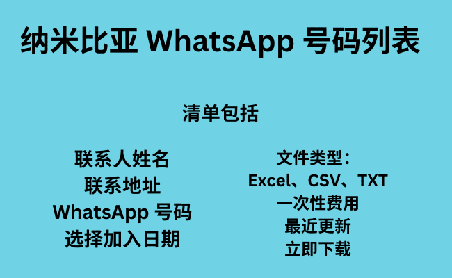 纳米比亚 WhatsApp 号码列表